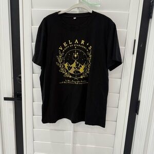 & Other Stories Black‎ and Gold Graphic T-Shirt